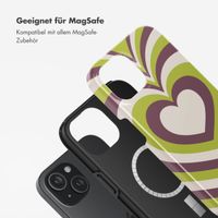 Selencia Vivid Rückabdeckung mit MagSafe Apple iPhone 15 - Double Hearts Plum Fern