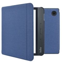imoshion Canvas Sleepcover Klapphülle mit Stand Kobo Libra H2O - Dunkelblau