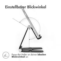 imoshion Handyhalterung für den Schreibtisch – Tablethalter für den Schreibtisch – verstellbar – Aluminium – schwarz