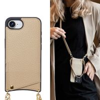 Selencia Nova HandyHülle mit Kordel und Kartenhalter Apple iPhone 16e - Beige