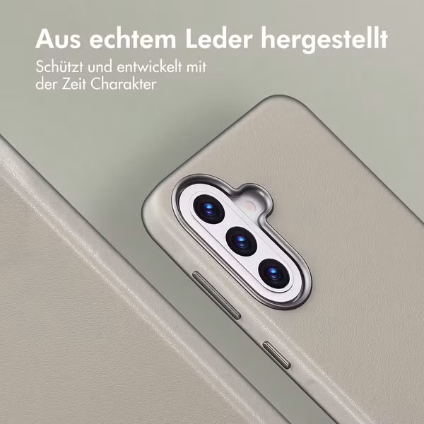 Accezz MagSafe Leather Backcover Samsung Galaxy A57 (5G) - Light Grey