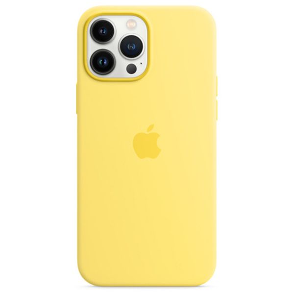 Apple Silikon-Case MagSafe für das Apple iPhone 13 Pro - Lemon Zest