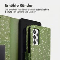 imoshion Design Klapphülle Samsung Galaxy A52(s) (5G/4G) - Green Flowers
