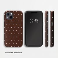 Selencia Vivid Back Cover Apple iPhone 13 Pro - Happy Dots Chocolate