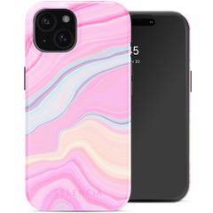Selencia Vivid Rückabdeckung mit MagSafe Apple iPhone 15 - Pastel Lipstick Marble