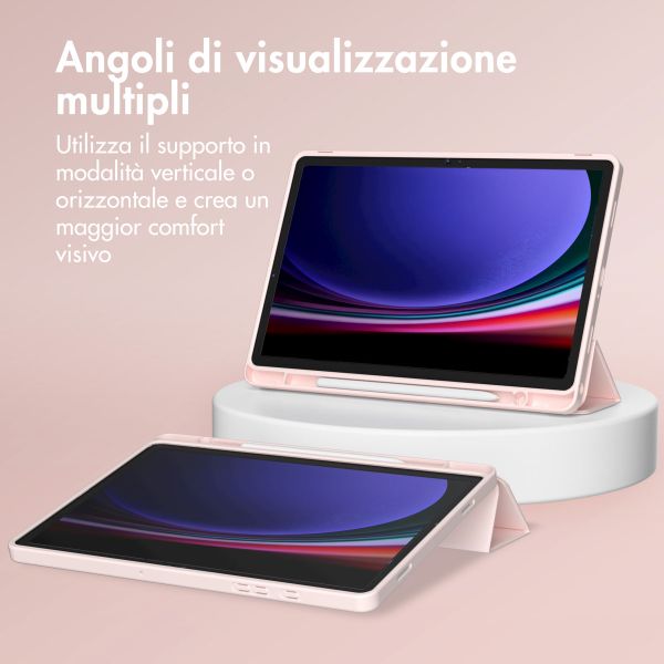 Accezz Smarte Klapphülle aus Silikon Samsung Galaxy Tab A9 8.7 Zoll - Rosa