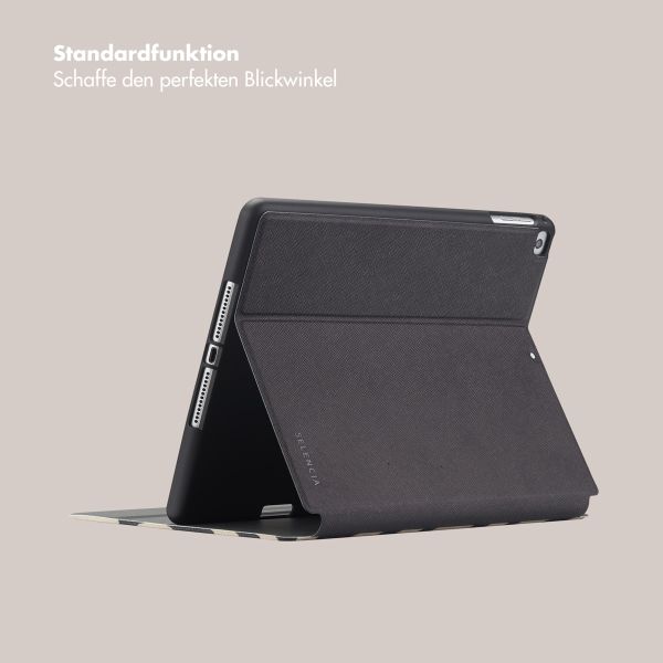 Selencia Vivid Klapphülle Apple iPad 6 (2018) 9.7 Zoll / iPad 5 (2017) 9.7 Zoll - Art Wave Black