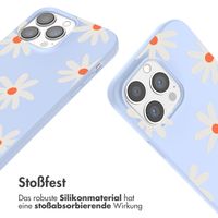 imoshion Silikonhülle design mit Band für das iPhone 13 Pro Max - Lila Flower Distance