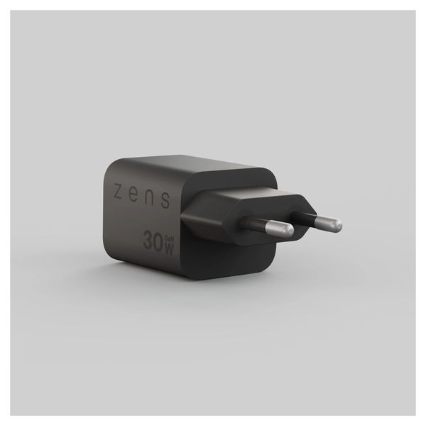 Zens Kompaktes Ladegerät USB-C / USB-A 30W - Netzteil - Schwarz