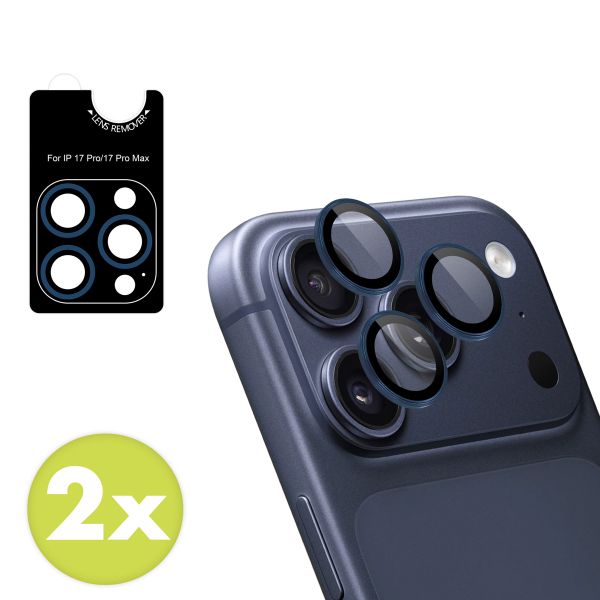 imoshion 2er Pack Kameraobjektivschutz für das Apple iPhone 17 Pro / 17 Pro Max - Dunkelblau