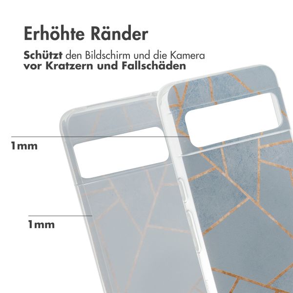 imoshion Design Hülle Google Pixel 8 Pro - Blue Graphic