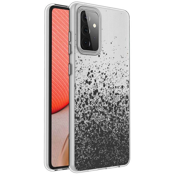 imoshion Design Hülle Samsung Galaxy A72 - Spritzer - Schwarz