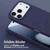 Selencia SilikonHülle mit abnehmbarem Band Apple iPhone 17 Pro - Dunkelblau