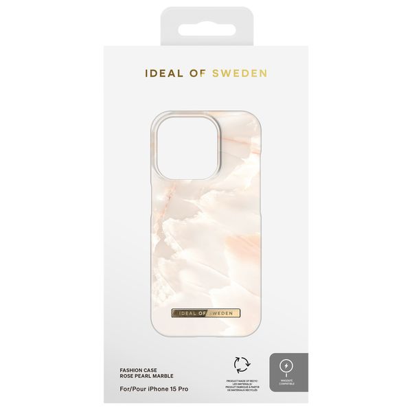 iDeal of Sweden Fashion Back Case für das Apple iPhone 15 Pro - Rose Pearl Marble