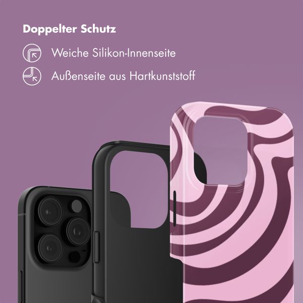 Selencia Vivid Back Cover Apple iPhone 16 Pro - Wavy Swirl Pink Plum