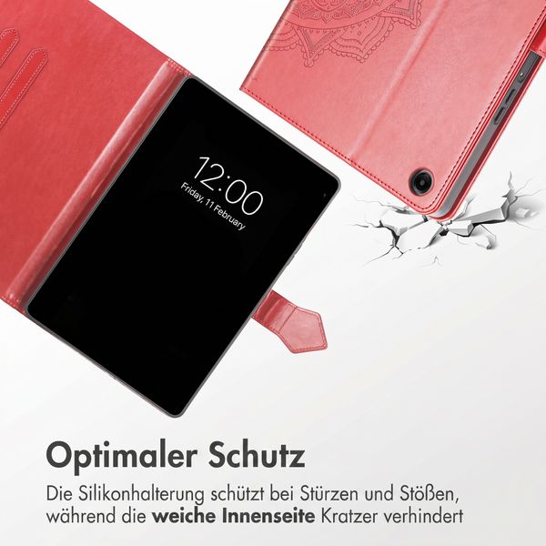 Mandala Klapphülle Samsung Galaxy Tab A11 Plus - Rot