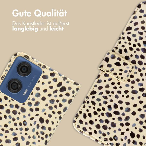 imoshion Design Klapphülle Motorola Moto G04 / G24 - Black And White Dots