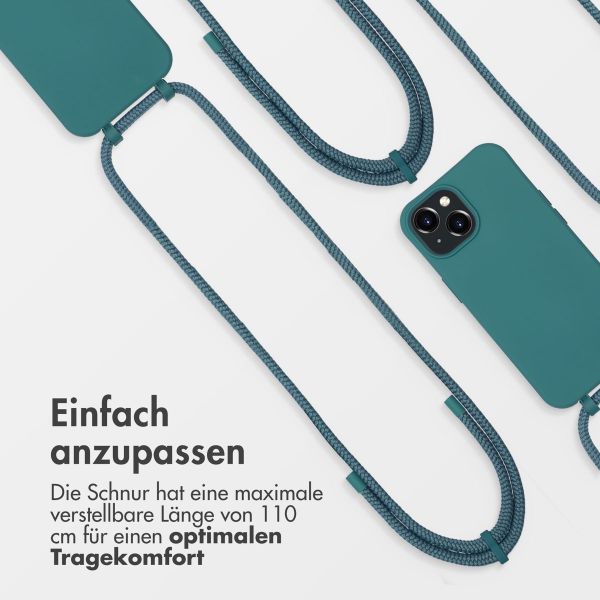 imoshion Color Backcover mit abnehmbarem Handykette und MagSafe Apple iPhone 15 - Dunkelgrün