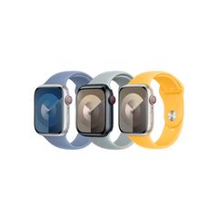 Apple 3 Pack Sport Armband für Apple Watch | 44/45/46/49 mm - Größe M/L - Winter Blue / Succulent / Sunshine