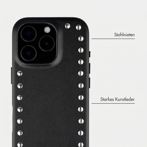 Selencia Studs Backcover mit MagSafe Apple iPhone 16 Pro - Velvet Black