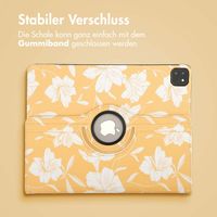imoshion 360° drehbare Design Klapphülle Apple iPad Air 13 Zoll (2025) M3 / (2024) M2 - Yellow Flowers