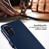 Selencia Echtleder Klapphülle Samsung Galaxy A37 (5G) - Dunkelblau