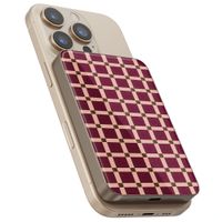Selencia Vivid Powerbank 5.000 mAh - MagSafe und Qi - Desert Gold / Check This Burgundy