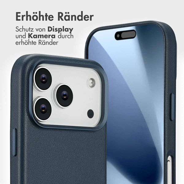 Accezz 2-in-1 Klapphülle aus Leder mit MagSafe Apple iPhone 17 Pro - Nightfall Blue