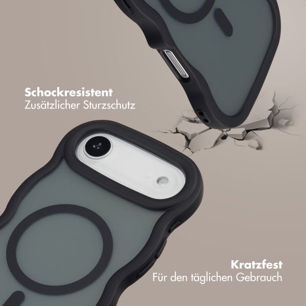 Selencia Wavy Backcover mit MagSafe Apple iPhone Air - Schwarz