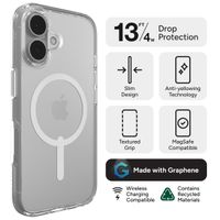 ZAGG Crystal Palace Snap Backcover MagSafe für das Apple iPhone 16 - Transparent