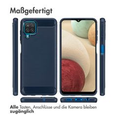 imoshion Brushed Back Cover Samsung Galaxy A12 - Dunkelblau