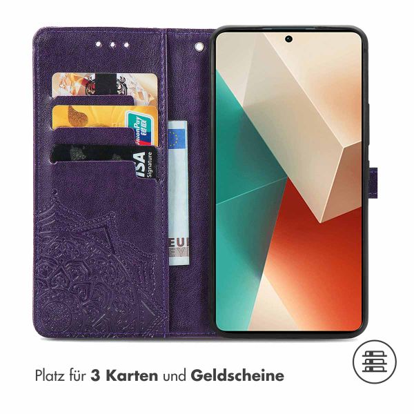 imoshion Mandala Klapphülle für das Xiaomi Redmi Note 13 Pro (5G) / Poco X6 - Violett