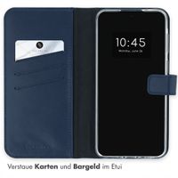 Selencia Echtleder Klapphülle Samsung Galaxy A37 (5G) - Dunkelblau