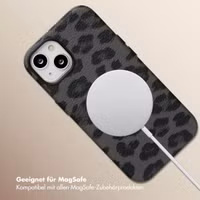 Selencia Sabi Backcover Leopardenmuster mit MagSafe Apple iPhone 14 - Midnight Black