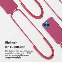 imoshion Color Backcover mit abnehmbarem Handykette und MagSafe Apple iPhone 13 - Raspberry