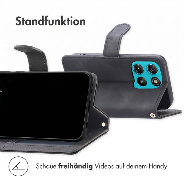 imoshion Klapphülle mit Kordel Motorola Moto G77 - Schwarz