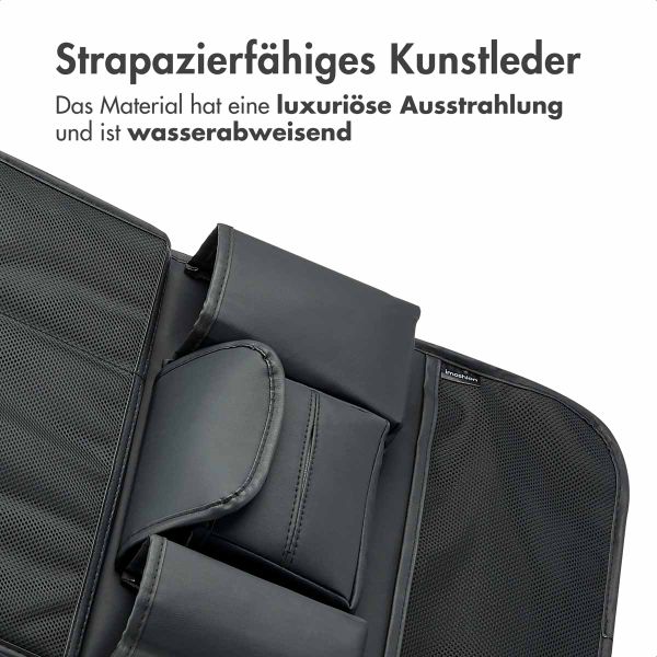 imoshion Luxuriöser Autositz-Organizer - Tablethalter Auto - 7 Aufbewahrungsfächer - Schwarz