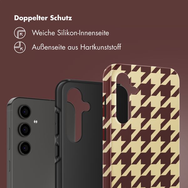 Selencia Vivid Back Cover Samsung Galaxy S24 FE - Pied-de-Poule