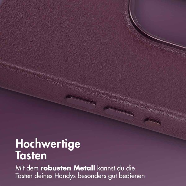 Accezz MagSafe Leather Backcover Apple iPhone 15 Pro Max - Heath Purple