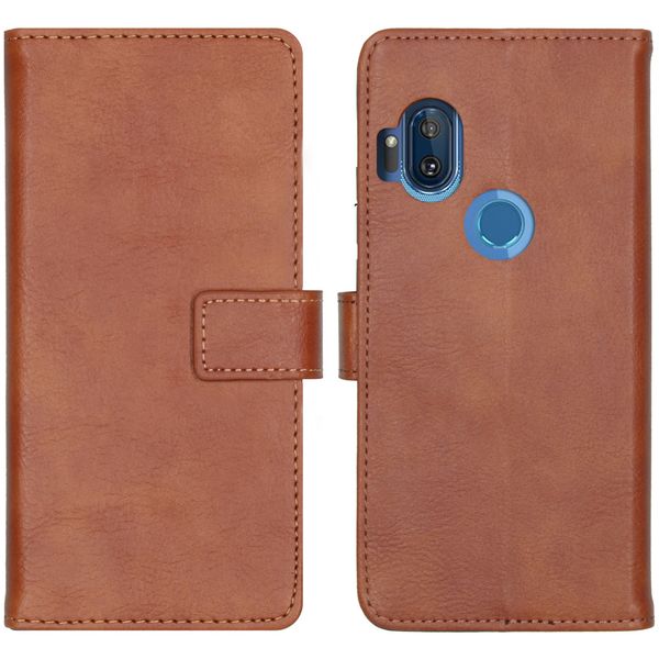 imoshion Luxuriöse Klapphülle Motorola One Hyper - Braun