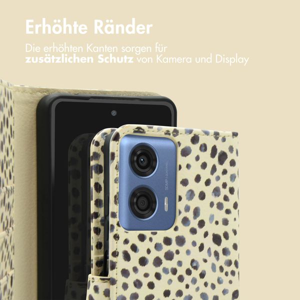 imoshion Design Klapphülle für das Motorola Moto G04 / G24 - Black And White Dots