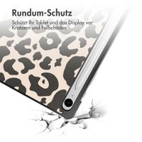 imoshion Design Trifold Klaphülle Samsung Galaxy Tab S9 11.0 Zoll / Tab S10 FE / S9 FE 10.9 Zoll - Leopard