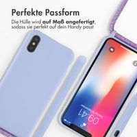 imoshion Silikonhülle mit Band für das iPhone X / Xs - Violett