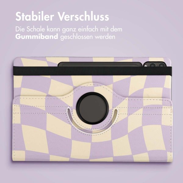 imoshion 360° drehbare Design Klapphülle für das Samsung Galaxy Tab S10 Plus / Tab S9 Plus / Tab S9 FE Plus - Dancing Cubes