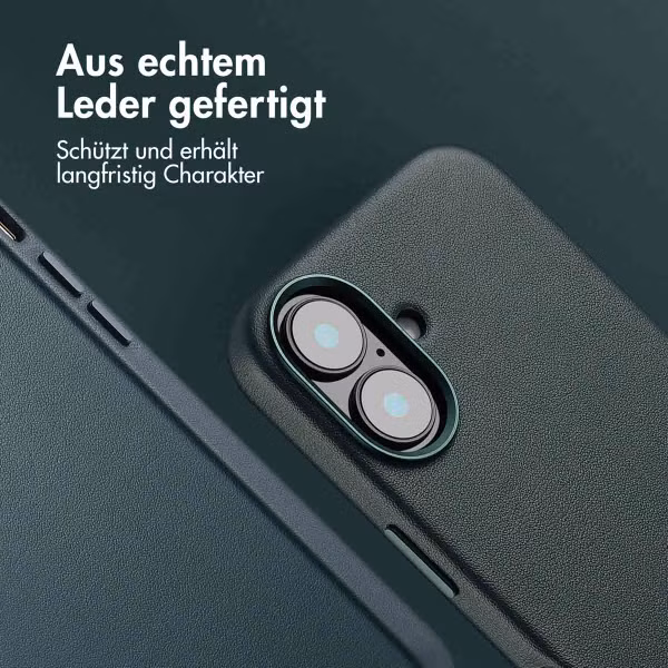 Accezz MagSafe Leather Backcover für das Apple iPhone 16 - Cedar Green