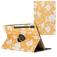 imoshion 360° drehbare Design Klapphülle für das Samsung Galaxy Tab S10 Ultra / Tab S9 Ultra - Yellow Flowers