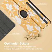 imoshion 360° drehbare Design Klapphülle für das Samsung Galaxy Tab S10 Ultra / Tab S9 Ultra - Yellow Flowers