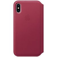 Apple Leather Folio Klapphülle Berry für das iPhone Xs / X