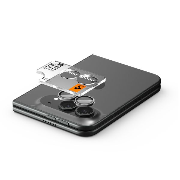 Spigen Optik Pro EZ Fit Lens Protector 2er-Pack Apple iPhone Duo - White