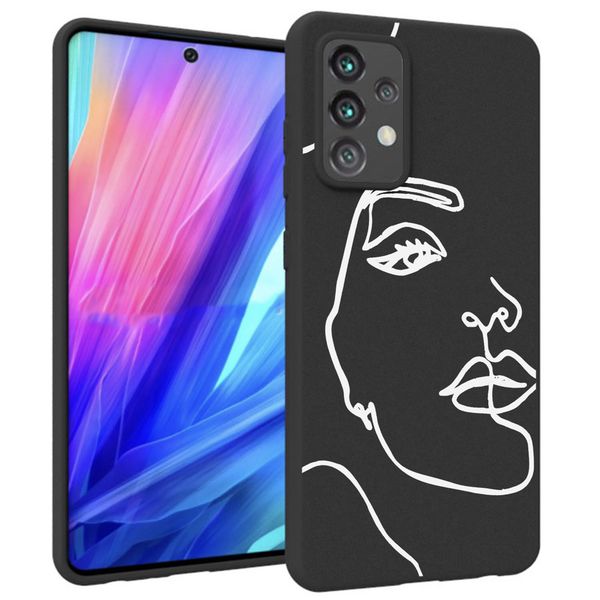 imoshion Design Hülle Samsung Galaxy A52(s) (5G/4G) - Abstraktes Gesicht